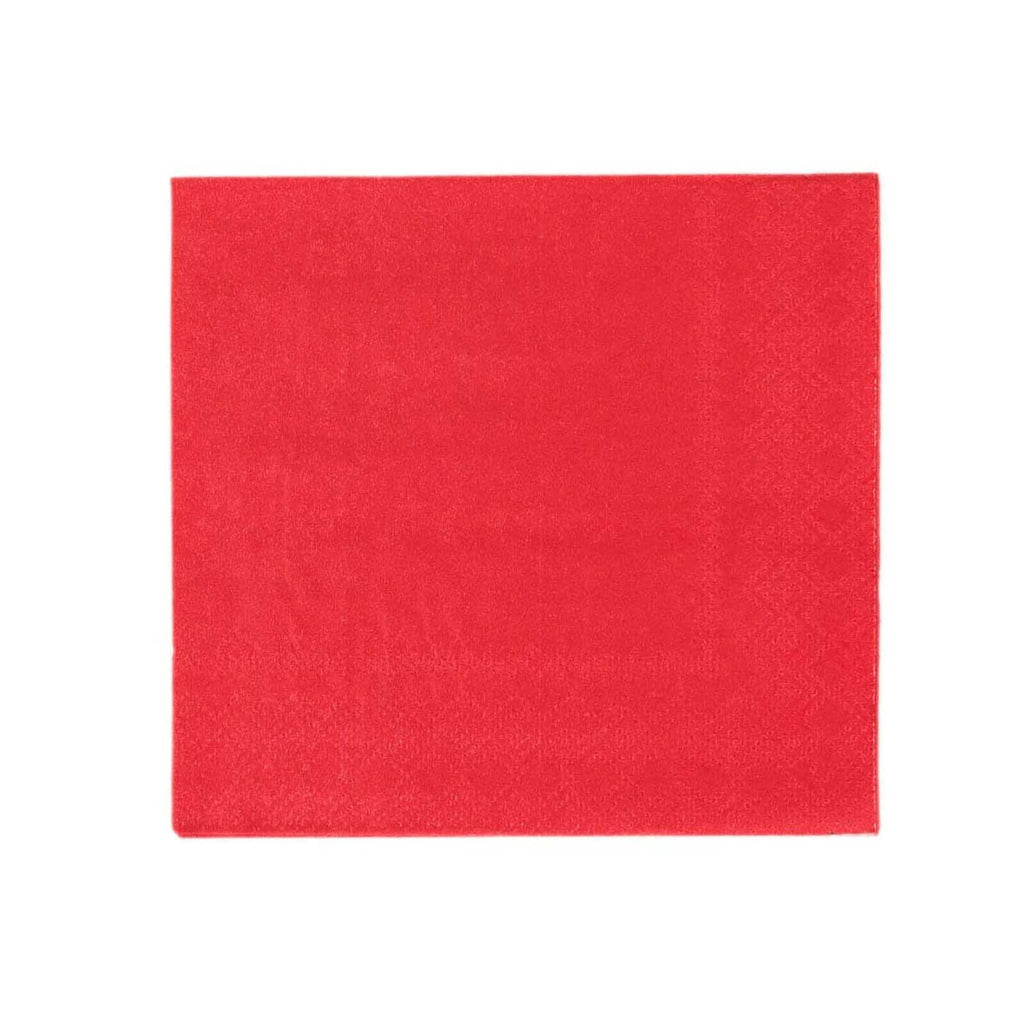 50 - Pack Paper Beverage Napkins Red - 2 Ply Disposable Soft 18GSM Cocktail Napkins 5"x5" - Bell Racket Store