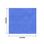 50 - Pack Paper Beverage Napkins Royal Blue - 2 Ply Disposable Soft 18GSM Cocktail Napkins 5"x5" - Bell Racket Store