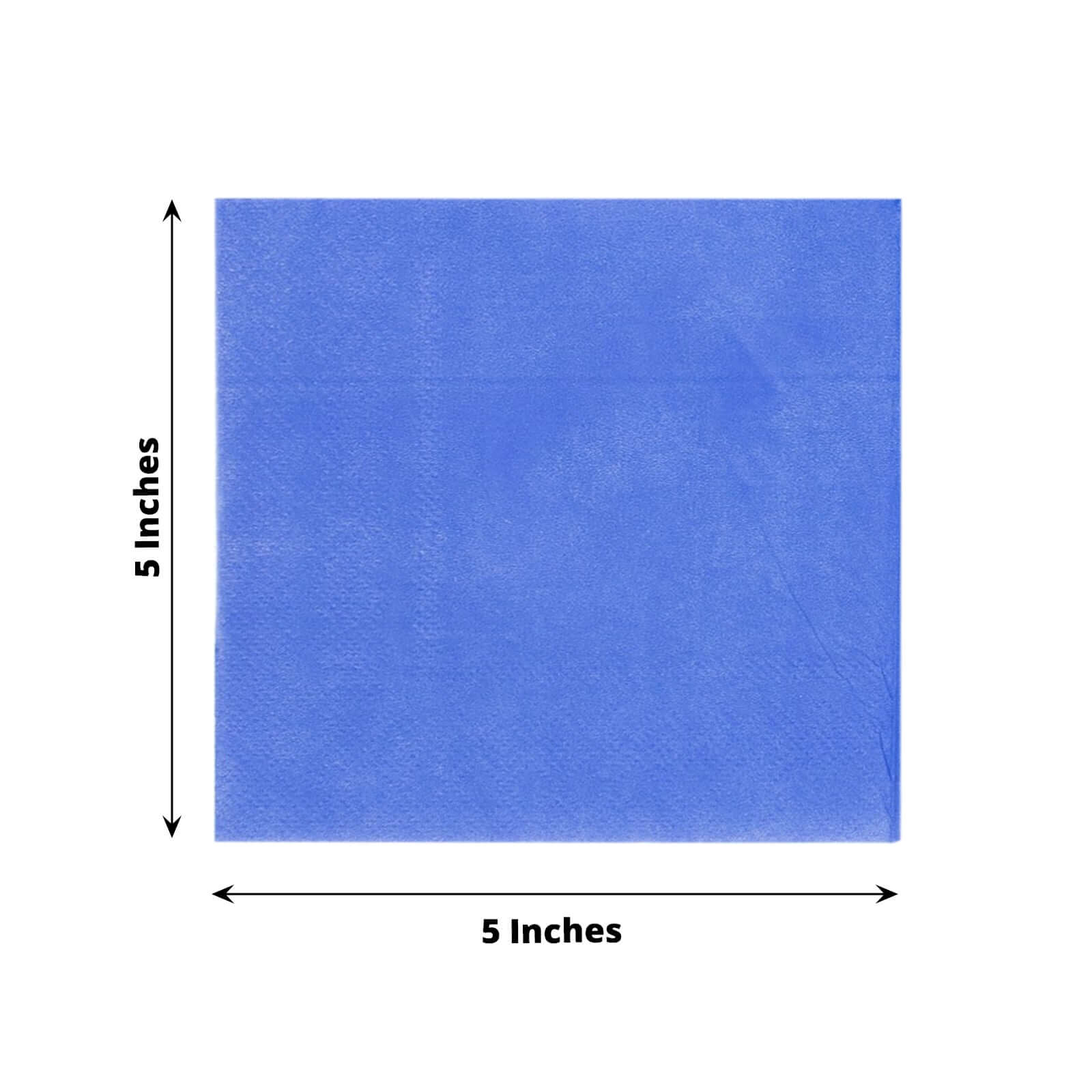 50 - Pack Paper Beverage Napkins Royal Blue - 2 Ply Disposable Soft 18GSM Cocktail Napkins 5"x5" - Bell Racket Store