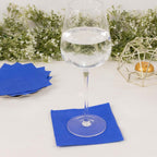 50 - Pack Paper Beverage Napkins Royal Blue - 2 Ply Disposable Soft 18GSM Cocktail Napkins 5"x5" - Bell Racket Store