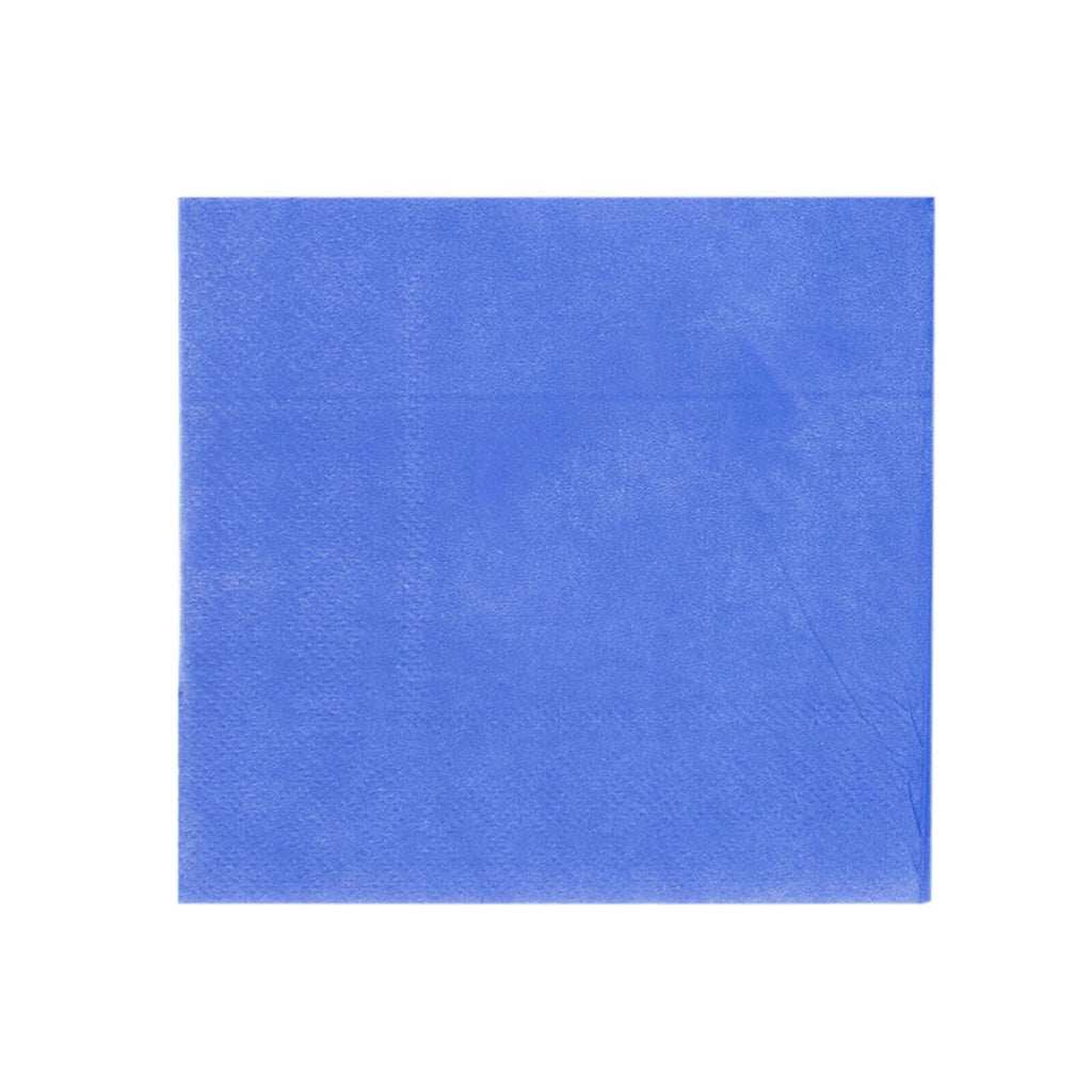 50 - Pack Paper Beverage Napkins Royal Blue - 2 Ply Disposable Soft 18GSM Cocktail Napkins 5"x5" - Bell Racket Store