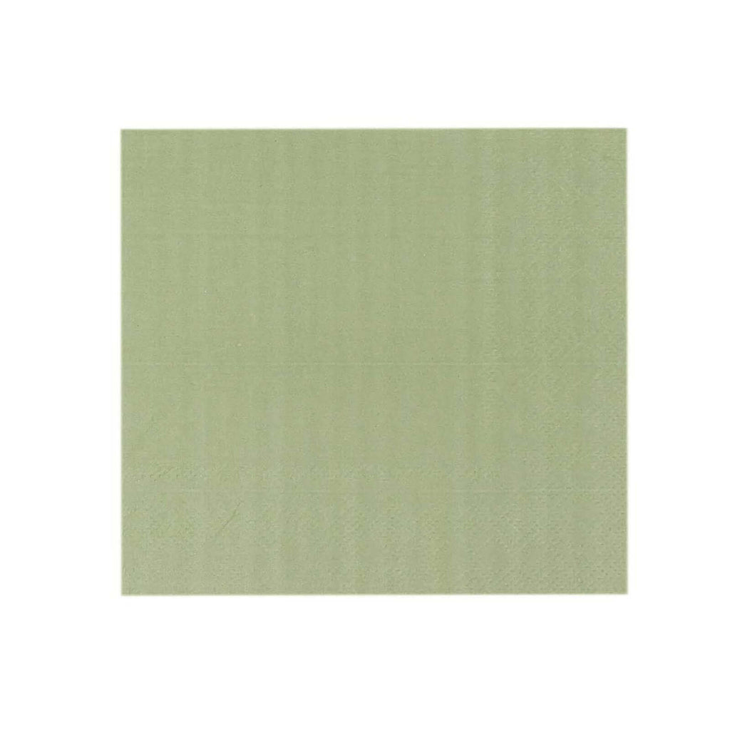 50 - Pack Paper Beverage Napkins Sage Green - 2 Ply Disposable Soft 18GSM Cocktail Napkins 5"x5" - Bell Racket Store