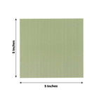 50 - Pack Paper Beverage Napkins Sage Green - 2 Ply Disposable Soft 18GSM Cocktail Napkins 5"x5" - Bell Racket Store