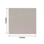 50 - Pack Paper Beverage Napkins Silver - 2 Ply Disposable Soft 18GSM Cocktail Napkins 5"x5" - Bell Racket Store