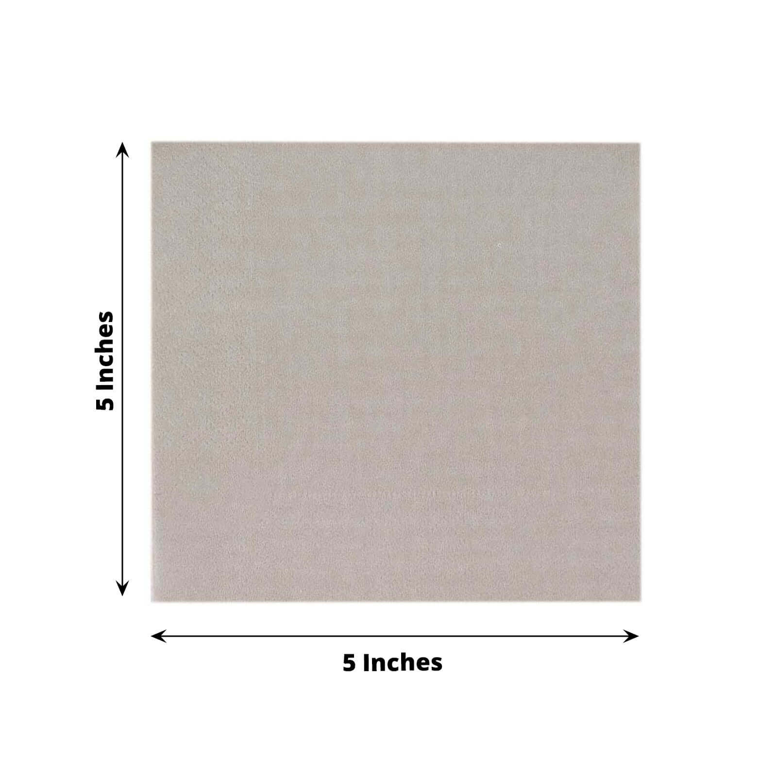 50 - Pack Paper Beverage Napkins Silver - 2 Ply Disposable Soft 18GSM Cocktail Napkins 5"x5" - Bell Racket Store