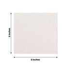 50 - Pack Paper Beverage Napkins White - 2 Ply Disposable Soft 18GSM Cocktail Napkins 5"x5" - Bell Racket Store