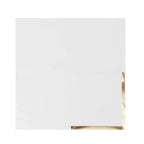 50 - Pack Paper Beverage Napkins White with Gold Foil Edge - 2 Ply Disposable Soft 18GSM Cocktail Napkins for Events 5"x5" - Bell Racket Store