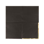 50 - Pack Paper Beverage Napkins with Gold Foil Edge Black - Disposable 2 Ply Cocktail Napkins for Events 6.5"x6.5" - Bell Racket Store