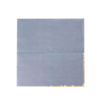 50 - Pack Paper Beverage Napkins with Gold Foil Edge Dusty Blue - Disposable 2 Ply Cocktail Napkins for Events 6.5"x6.5" - Bell Racket Store