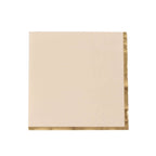 50 - Pack Paper Beverage Napkins with Gold Foil Edge Ivory - Disposable 2 Ply Cocktail Napkins for Events 6.5"x6.5" - Bell Racket Store