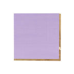 50 - Pack Paper Beverage Napkins with Gold Foil Edge Lavender - Disposable 2 Ply Cocktail Napkins for Events 6.5"x6.5" - Bell Racket Store