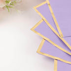 50 - Pack Paper Beverage Napkins with Gold Foil Edge Lavender - Disposable 2 Ply Cocktail Napkins for Events 6.5"x6.5" - Bell Racket Store