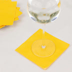 50 - Pack Paper Beverage Napkins Yellow - 2 Ply Disposable Soft 18GSM Cocktail Napkins 5"x5" - Bell Racket Store