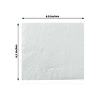 50 - Pack Paper Cocktail Napkins with Embossed French Swirl Pattern White - Soft 2 Ply Beverage Napkins for Events 6.5"x6.5" - Bell Racket Store