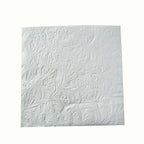 50 - Pack Paper Cocktail Napkins with Embossed French Swirl Pattern White - Soft 2 Ply Beverage Napkins for Events 6.5"x6.5" - Bell Racket Store