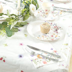 50 - Pack Paper Cocktail Napkins with Wildflower Butterfly Design - Disposable 2 Ply Beverage Napkins for Parties 6.5"x6.5" - Bell Racket Store