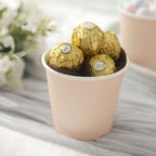 50 - Pack Paper Dessert Cups Eco - Friendly Blush Design - Ideal for Ice Cream and Yogurt 10oz - Bell Racket Store