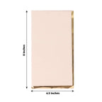 50 - Pack Paper Dinner Napkins Blush with Gold Foil Edge 2 Ply - Stylish Disposable Napkins - Bell Racket Store