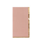 50 - Pack Paper Dinner Napkins Dusty Rose with Gold Foil Edge 2 Ply - Stylish Disposable Napkins - Bell Racket Store