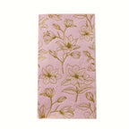 50 - Pack Paper Dinner Napkins Dusty Rose with Gold Magnolia Flowers Print 2 - Ply - Disposable Soft Napkins for Parties - Bell Racket Store