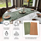 50 - Pack Paper Dinner Napkins Dusty Sage Green with Gold Embossed Leaf - Stylish 2 - Ply Disposable Napkins for Weddings 18GSM - Bell Racket Store