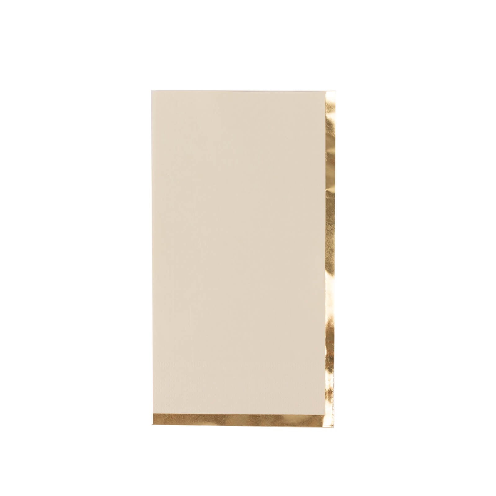 50 - Pack Paper Dinner Napkins Ivory with Gold Foil Edge 2 Ply - Stylish Disposable Napkins - Bell Racket Store