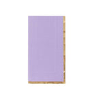 50 - Pack Paper Dinner Napkins Lavender with Gold Foil Edge 2 Ply - Stylish Disposable Napkins - Bell Racket Store