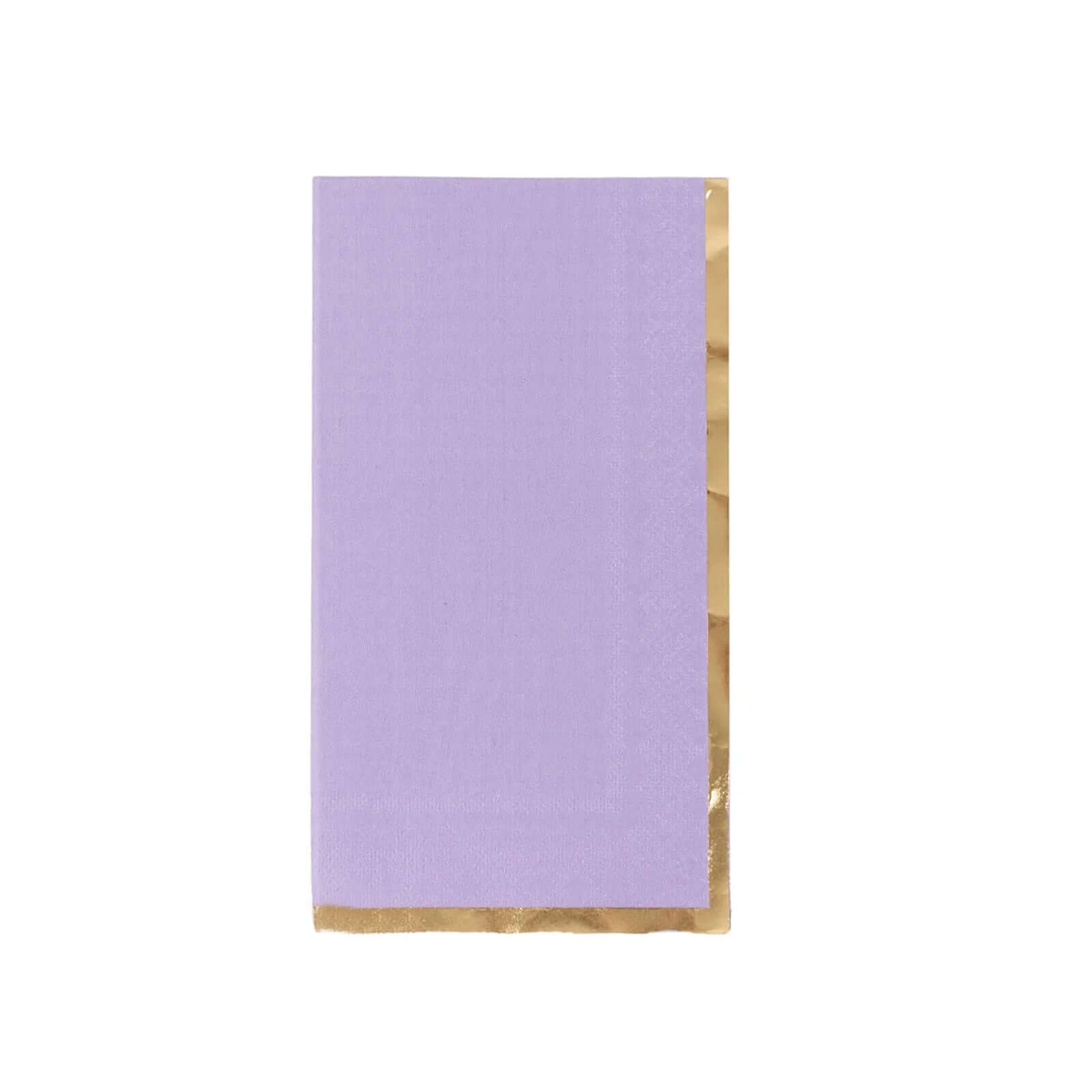 50 - Pack Paper Dinner Napkins Lavender with Gold Foil Edge 2 Ply - Stylish Disposable Napkins - Bell Racket Store