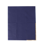 50 - Pack Paper Dinner Napkins Navy Blue with Gold Foil Edge 2 Ply - Stylish Disposable Napkins - Bell Racket Store