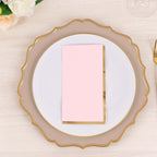 50 - Pack Paper Dinner Napkins Pink with Gold Foil Edge 2 Ply - Stylish Disposable Napkins - Bell Racket Store