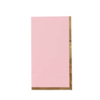 50 - Pack Paper Dinner Napkins Pink with Gold Foil Edge 2 Ply - Stylish Disposable Napkins - Bell Racket Store
