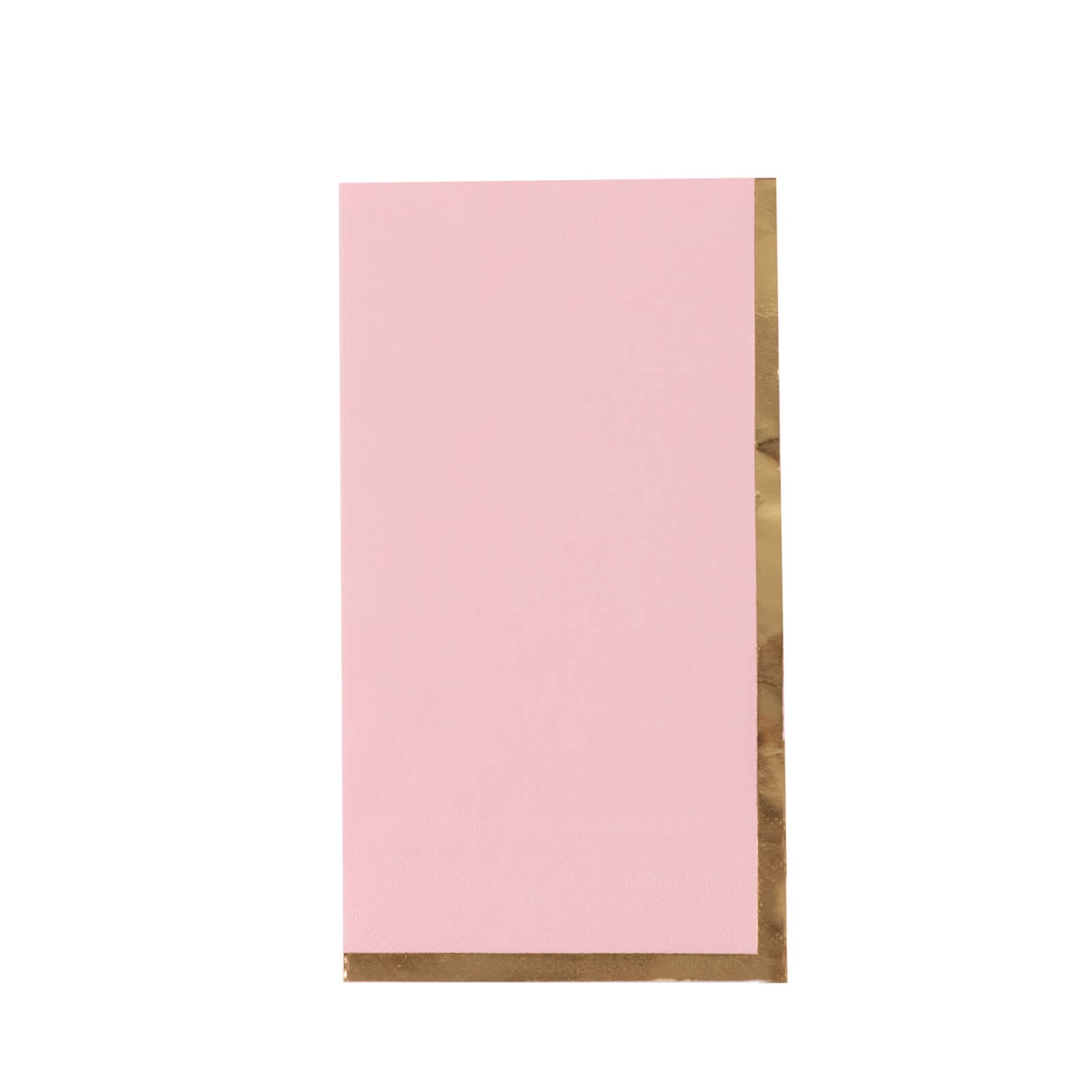 50 - Pack Paper Dinner Napkins Pink with Gold Foil Edge 2 Ply - Stylish Disposable Napkins - Bell Racket Store