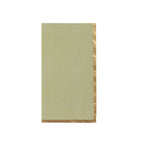 50 - Pack Paper Dinner Napkins Sage Green with Gold Foil Edge 2 Ply - Stylish Disposable Napkins - Bell Racket Store