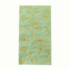 50 - Pack Paper Dinner Napkins Sage Green with Gold Magnolia Flowers Print 2 - Ply - Disposable Soft Napkins for Parties - Bell Racket Store