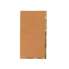 50 - Pack Paper Dinner Napkins Terracotta with Gold Foil Edge 2 Ply - Stylish Disposable Napkins - Bell Racket Store