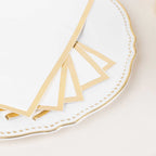 50 - Pack Paper Dinner Napkins White with Gold Foil Edge 2 Ply - Stylish Disposable Napkins for Parties - Bell Racket Store