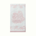 50 - Pack Paper Dinner Napkins White with Pink Damask Floral Pattern 2 - Ply - Stylish Disposable Napkins for Parties - Bell Racket Store