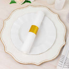 50 - Pack Paper Napkin Rings Gold Glitter - Stylish Disposable Napkin Holders 1.5" - Bell Racket Store