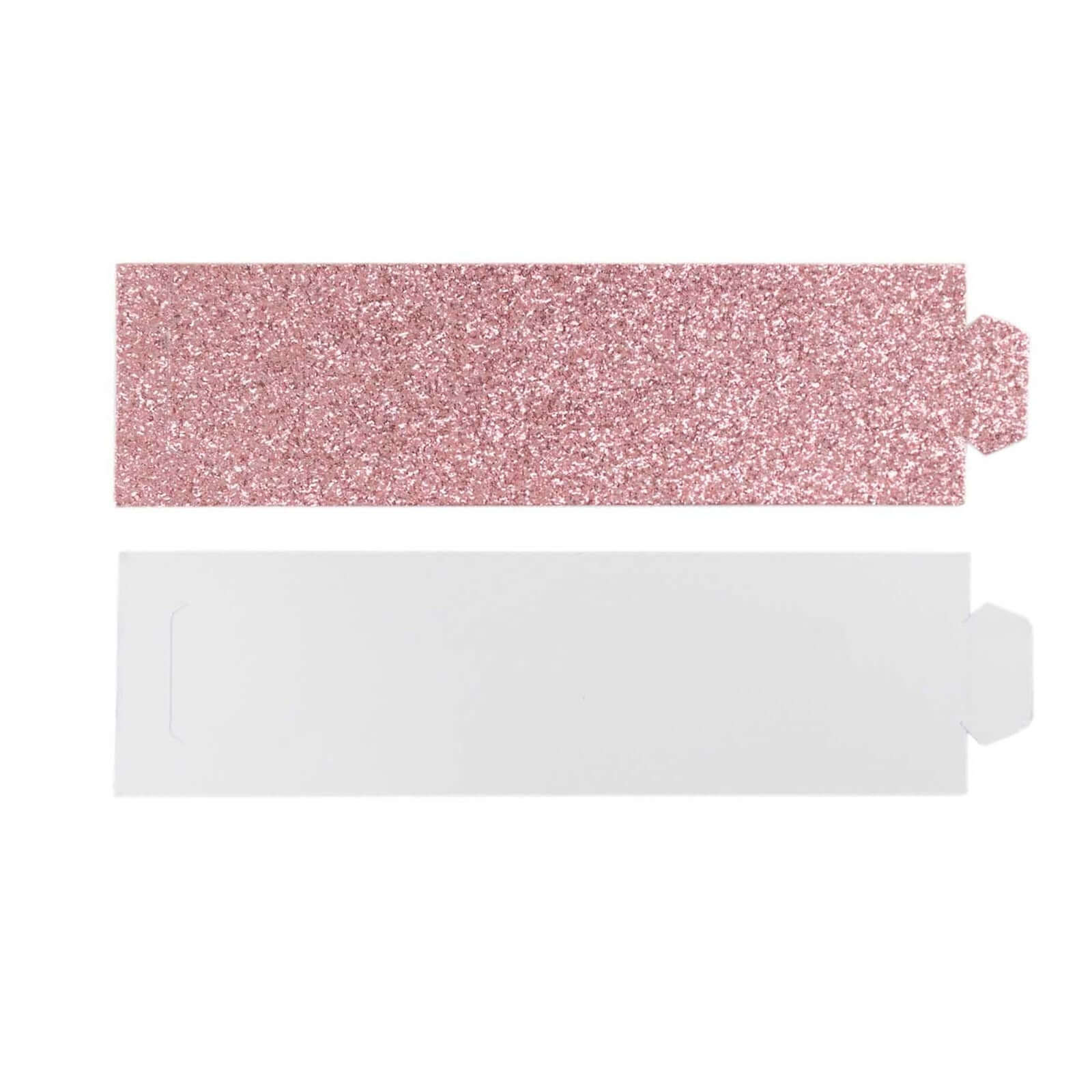 50 - Pack Paper Napkin Rings Rose Gold Glitter - Stylish Disposable Napkin Holders 1.5" - Bell Racket Store