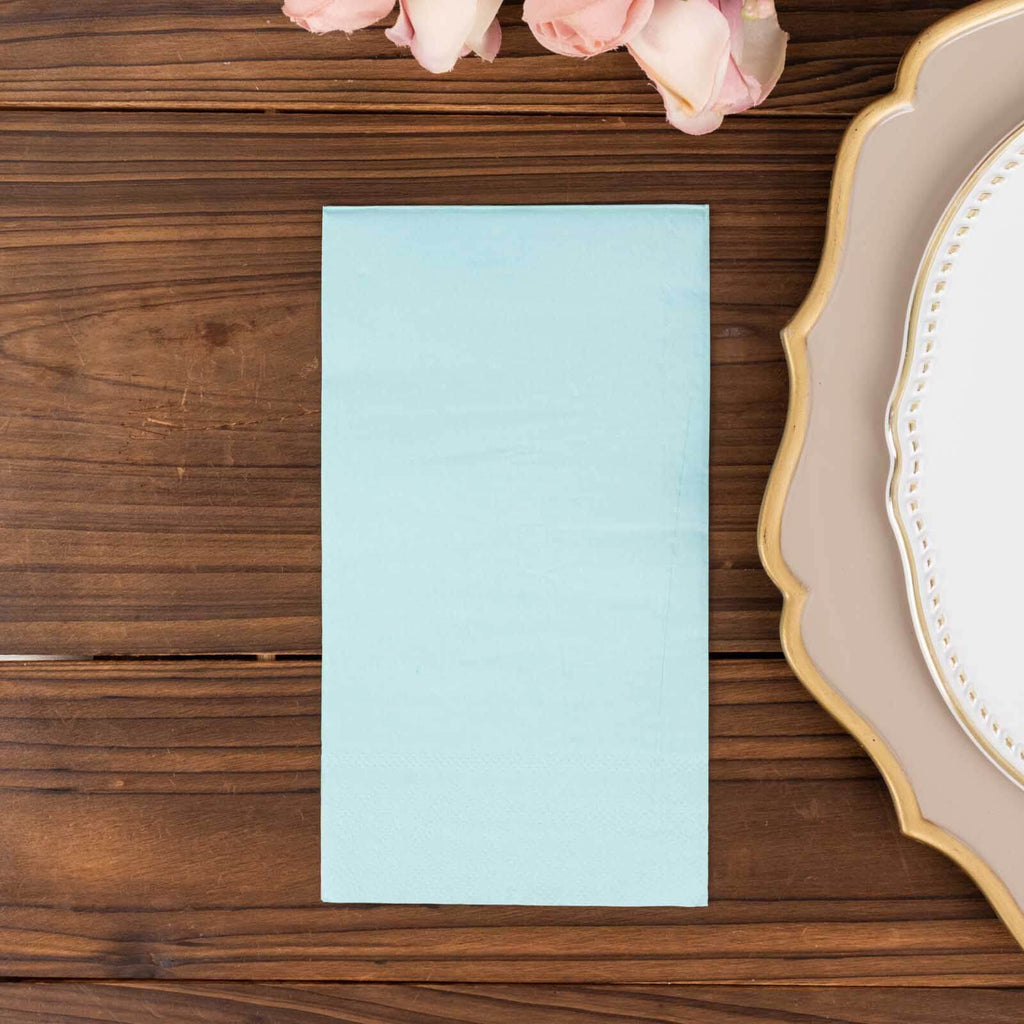 50 - Pack Paper Napkins Baby Blue - Soft Disposable 2 - Ply Dinner Napkins for Weddings - Bell Racket Store