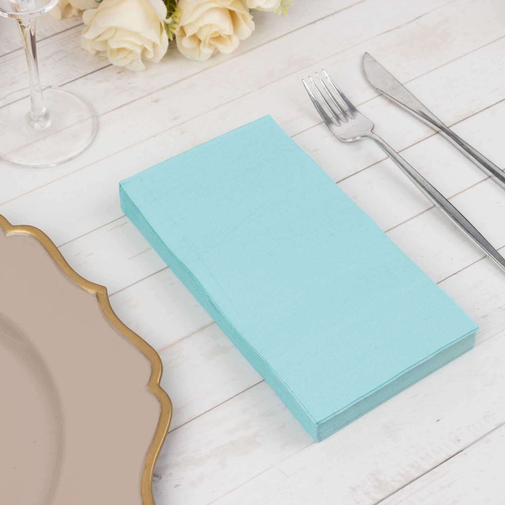 50 - Pack Paper Napkins Baby Blue - Soft Disposable 2 - Ply Dinner Napkins for Weddings - Bell Racket Store