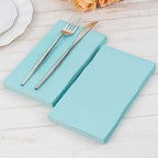50 - Pack Paper Napkins Baby Blue - Soft Disposable 2 - Ply Dinner Napkins for Weddings - Bell Racket Store