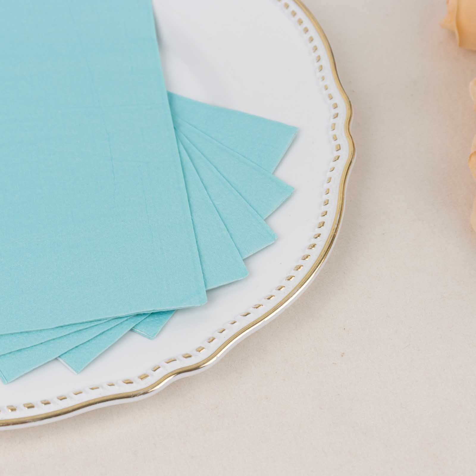 50 - Pack Paper Napkins Baby Blue - Soft Disposable 2 - Ply Dinner Napkins for Weddings - Bell Racket Store