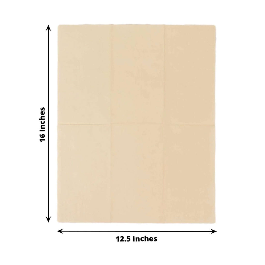 50 - Pack Paper Napkins Beige - Soft Disposable 2 - Ply Dinner Napkins for Weddings - Bell Racket Store