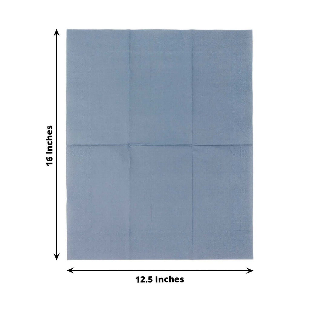 50 - Pack Paper Napkins Dusty Blue - Soft Disposable 2 - Ply Dinner Napkins for Weddings - Bell Racket Store