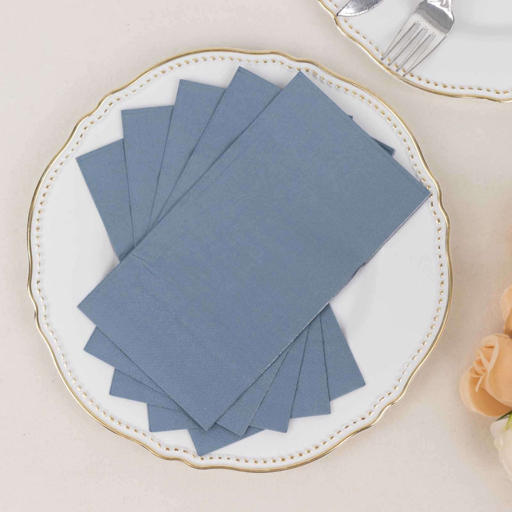 50 - Pack Paper Napkins Dusty Blue - Soft Disposable 2 - Ply Dinner Napkins for Weddings - Bell Racket Store