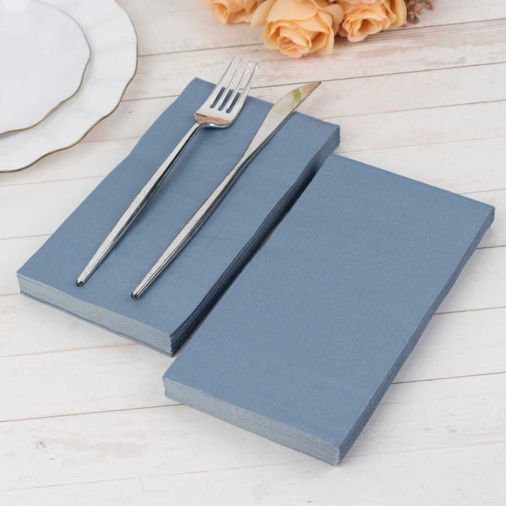 50 - Pack Paper Napkins Dusty Blue - Soft Disposable 2 - Ply Dinner Napkins for Weddings - Bell Racket Store
