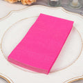 50 - Pack Paper Napkins Fuchsia - Soft Disposable 2 - Ply Dinner Napkins for Weddings - Bell Racket Store