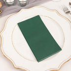 50 - Pack Paper Napkins Hunter Emerald Green - Soft Disposable 2 - Ply Dinner Napkins for Weddings - Bell Racket Store