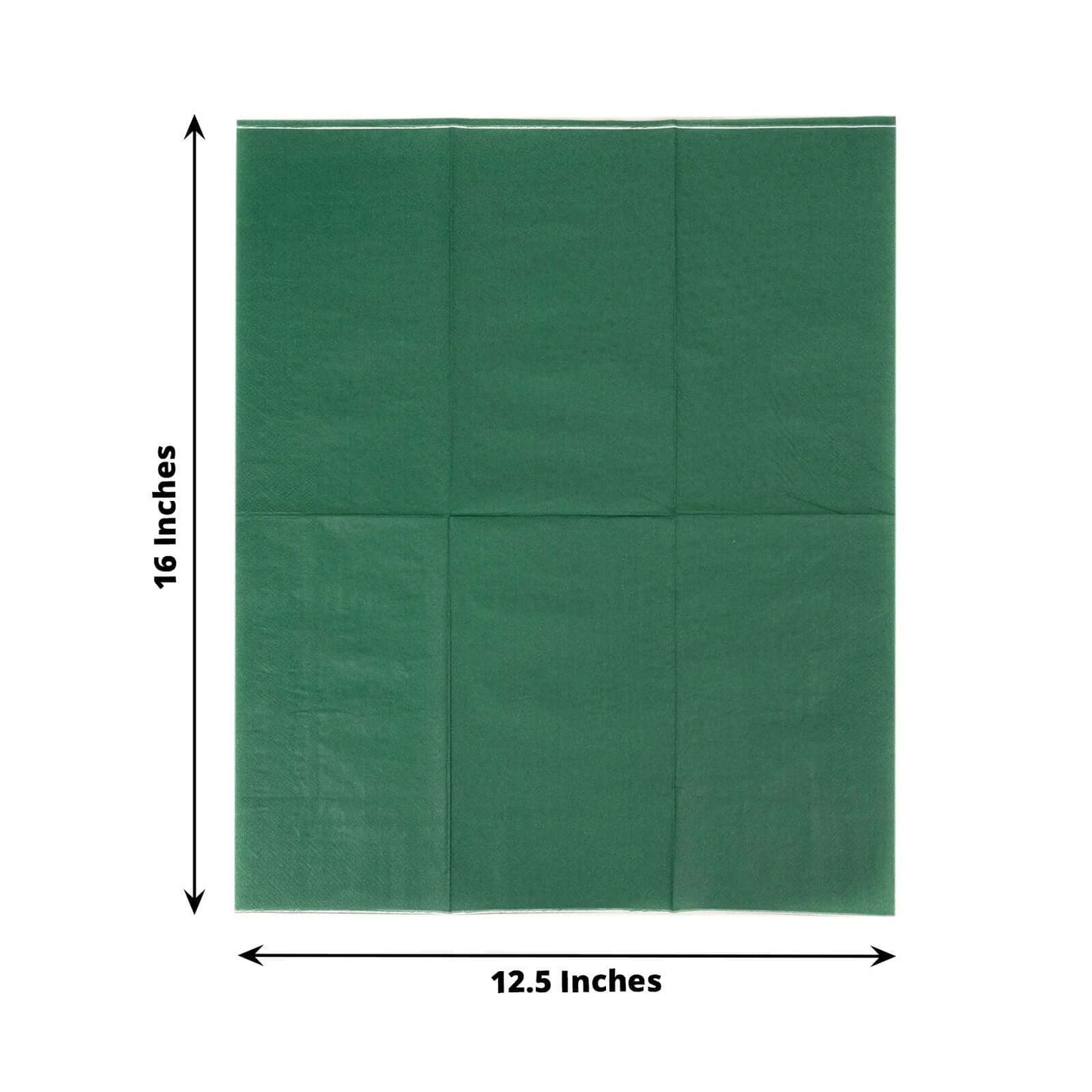50 - Pack Paper Napkins Hunter Emerald Green - Soft Disposable 2 - Ply Dinner Napkins for Weddings - Bell Racket Store